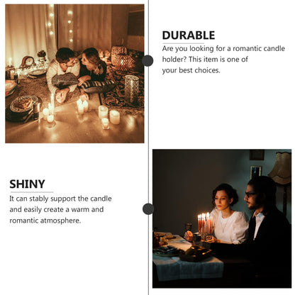 HOODANCOS 20pcs Iron Candle Holders Set, Metal Candlestick Decor, 23x23x0.5mm, Suitable for Birthday Parties and Romantic Candlelight Dinners, Desktop Candle Cups Adornment