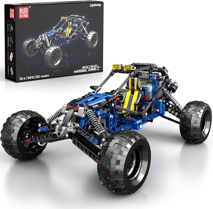 Mould King 18018 Off-Road RC Car Building Sets 515 Pieces Lightning Climbing Car with 2.4GHz Remote &amp APP Control High-Speed RC Buggy Bricks Toy for Boys &amp Adults Ages 8+