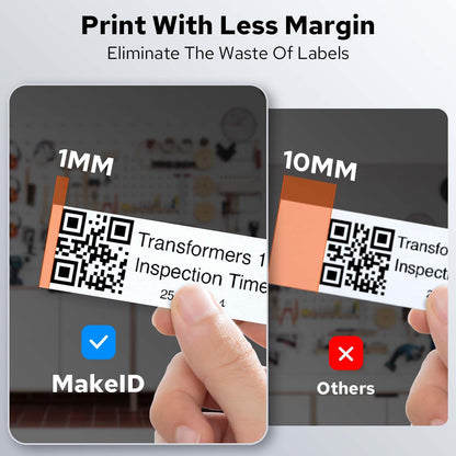 Makeid P31S Industrial Label Maker Portable Bluetooth Printer with 0.75" x 19.68ft Label for Wire Cable Labeling Machine, Job Sites and Heat Shrink Tubing Labeler-Hardcase with 3 Cartridges Bundle