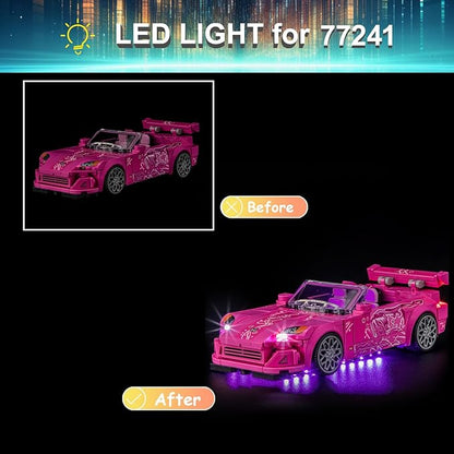 LED Light Kit for Lego 77241 2 Fast 2 Furious Honda S2000 Compatible with Lego 77241 Building Blocks Model(Not Include Blocks Set)