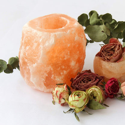 Himalayan Glow Candle Holders, Himalayan Salt Tea Light Candle Holders - 6 Pack