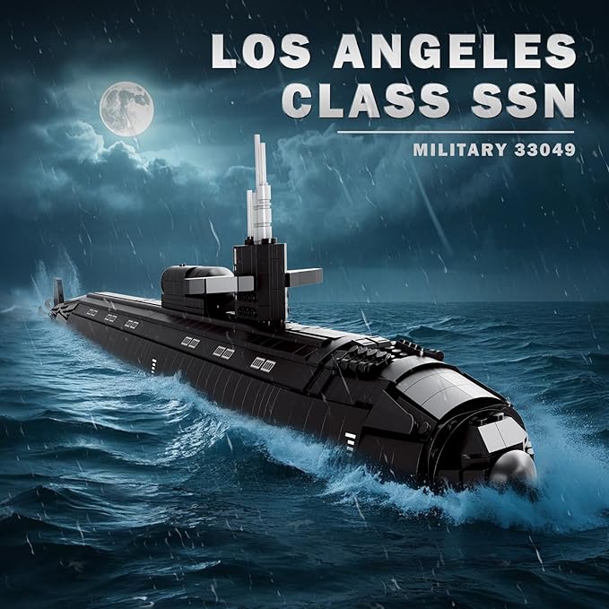 Reobrix Nuclear Submarine Building Sets for Adults 1:125 Military Los Angeles Class SSN Submarine Model 33049 Striking Display Piece Home Decor Collectible Submarine Toy Gifts for 14+ (2750 PCS)