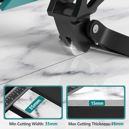 Seeutek Tile Cutter - 48 inch Professional Manual Porcelain Ceramic Tile Cutter, Double Rails Design Tile Cutter Tool, with Extra Tungsten Cutting Wheel and Laser Positioning