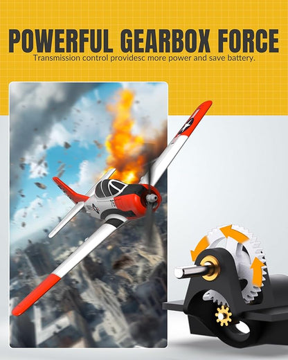 volantexrc RC Plane for Beginners 4CH WWII RC Airplane T28 Trojan with Aileron 2.4Ghz Remote Control Plane with Xpilot Self Righting &amp One Key Aerobatic for Adults (761-9 RTF)