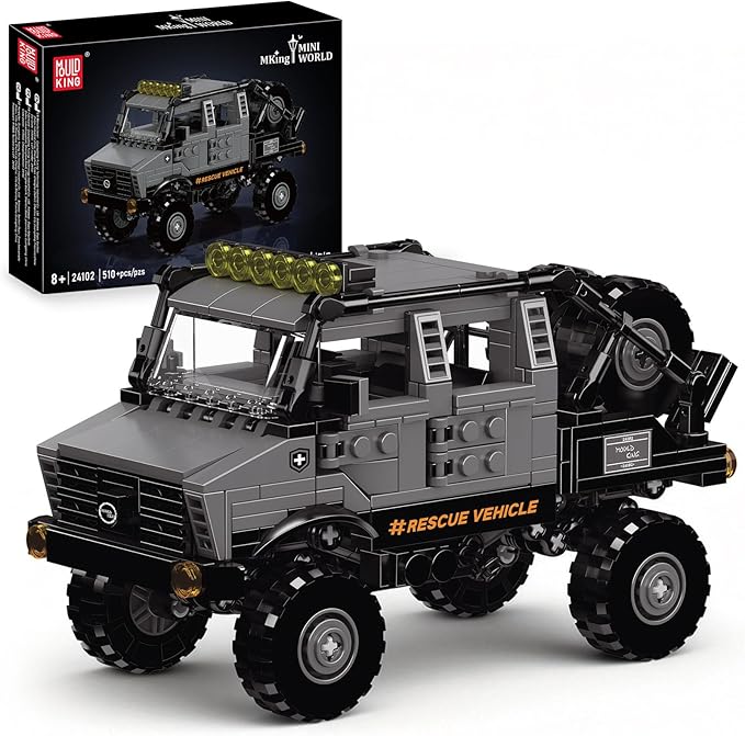 Mould King Pickup Truck Building Set MOC Off-Road Cars Model Kits for Adults/Teens 14+ Collectible Vehicle Gift for Birthdays and Fans (510+PCS)