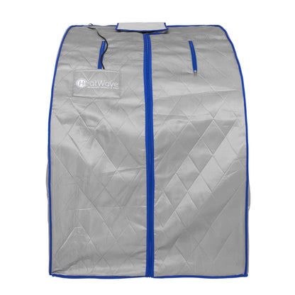 Heat Wave Spirit Oversized Portable Personal Sauna with FAR Infrared Carbon Panels, Heated Floor Pad, Canvas Chair