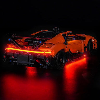 Upgraded Led Light Kit Compatible with Lego Bugatti Chiron Pur Sport Hypercar Building Set Lights Decoration Compatible with Lego 42222 Best Gifts for Adults (Model Not Included)