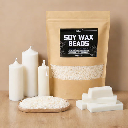 KDW Soy Wax Beads for Candle Making 2.2lb Bag Natural Premium Granular for DIY Candle Making Clean Burning Low Soot
