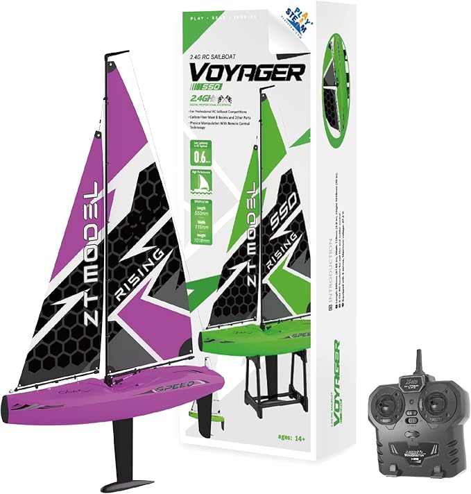 PLAYSTEM Voyager 550 2.4G RC Racing Sailboat (RTR Pre-Printed)- 30 Tall