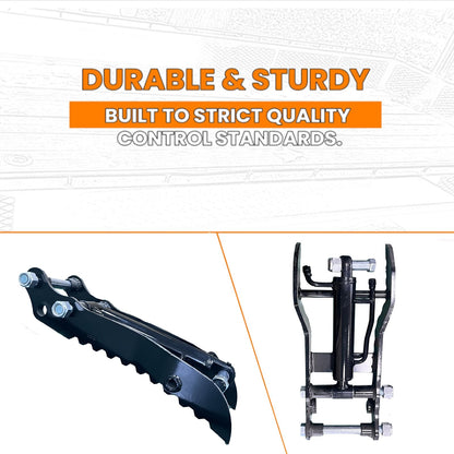 Hydraulic Thumb Claw for 1-3Ton Mini Excavators New Models, Universal Attachment for HT-10 Series, Ideal for Lifting, Scrap & Landscaping
