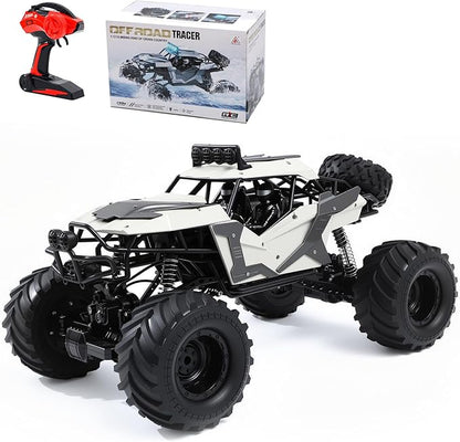 1:8 Large Amphibious RC Car – 4WD Waterproof Monster Truck Drives on Water &amp Land All Terrain Remote Control Truck with LED Lights Toy for Kids 3 Years and Up