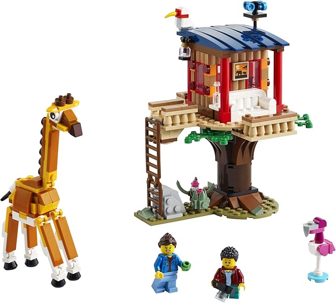 LEGO Creator 3in1 Safari Wildlife Tree House 31116 Building Kit Featuring a House Toy Biplane Toy and Catamaran Toy Best Building Sets for Kids Who Love Imaginative Play New 2021 (397 Pieces)