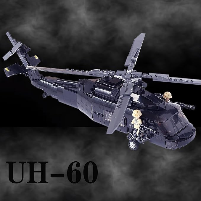 UH60 Black Hawk Helicopter Model Military Plane Building Blocks Set (660 Pieces) for Army Airplane Lovers Kids (8+Years) and Adults