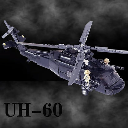 UH60 Black Hawk Helicopter Model Military Plane Building Blocks Set (660 Pieces) for Army Airplane Lovers Kids (8+Years) and Adults