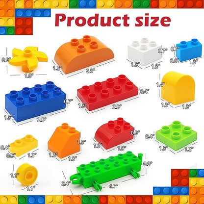 150 Pcs Classic Building Blocks Set for Toddlers 3-6 Large Building Bricks Train Educational Toy STEM Toys Compatible with Major Brands Gift for Kids
