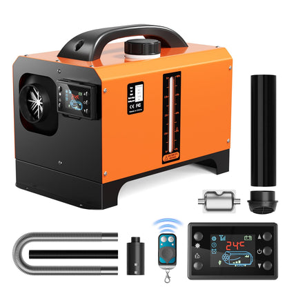 Portable 12V Diesel Heater, Diesel Heaters for Campers, Diesel Air Heater with Remote Control, 1.32 Gal Fuel Tank, Visible Fuel Level, Fast Heating for RV, Truck, Boat, Camper, Car