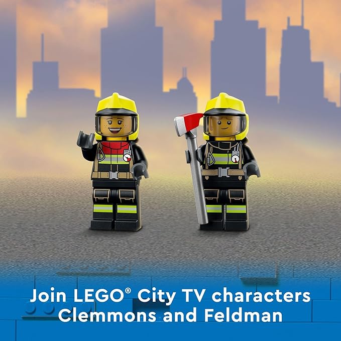 LEGO City Fire Brigade 60321 Building Set with Toy Fire Truck and Five Minifigures. Pretend Play Fire Engine Toy for Kids Boys and Girls Ages 7+