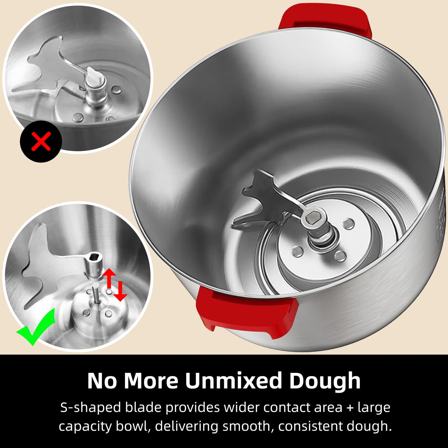AIZIYO DoughChief, 7.4QT Dough Mixer, Dough Maker with Ferment Function, Bread Maker with 304 Stainless Steel Bowl, Removeable lid, Touch Panel Control, Proofing Box for Pizza & Bread