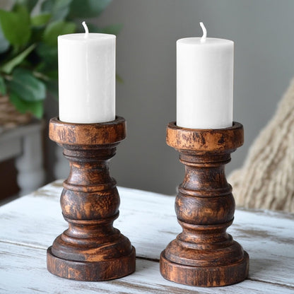 Pillar Candles - 2.75x3.25 inch | 40 Hours Burning, 6 Count - White Unscented Smokeless Premium Chinese Pillar Candles - Perfect for Wedding, Parties, Spas, Home Gatherings and Dinner