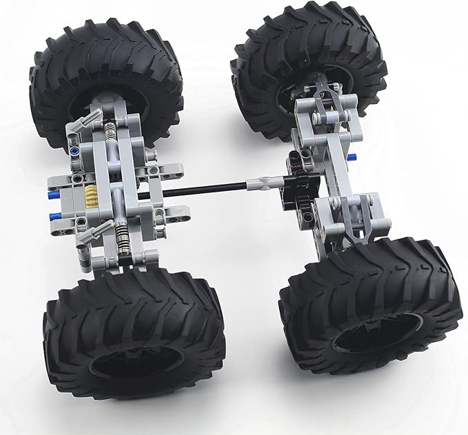 Technics Parts Vehicles Suspension System with Tire 107x44 Technical Parts Set Compatible with All Major Brands MOC Parts Building Toy DIY Accessories (200pcs)