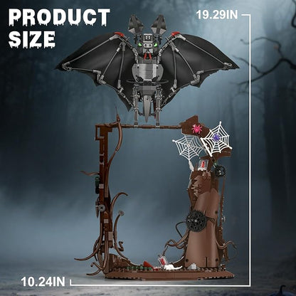 Mechanical Horror Bat Building Set for AdultBat Bird Building Blocks ToysHome and Office DecorCollectible for Adult and Teen Boys 8+(839 PCS)