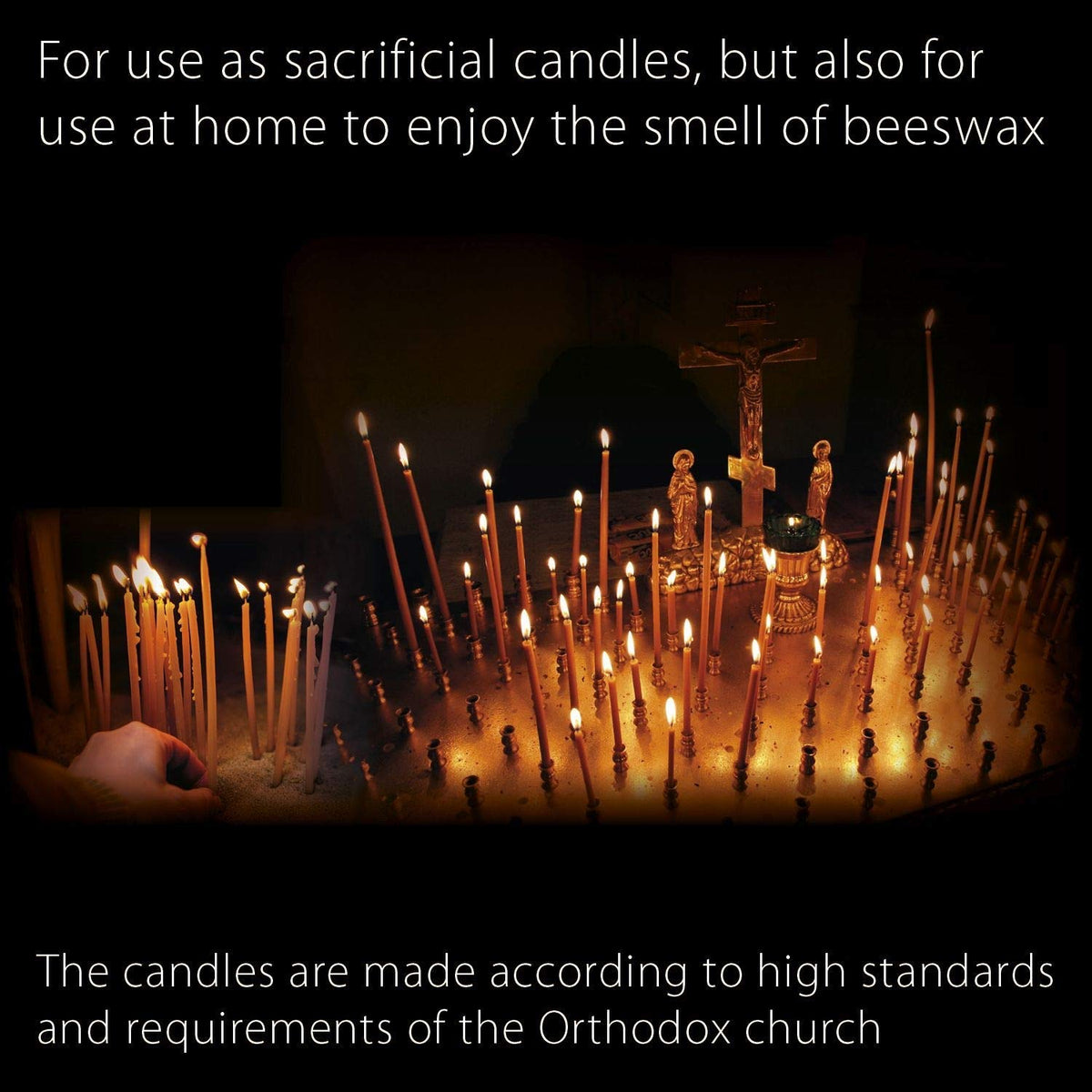 Danilovo Pure Beeswax Candles - Honey-Scented, Decorative Thin Taper Candles - Ideal for Birthday Decoration or Church Prayers - Drip Free, Tall & Smokeless Pack of 300 pcs, 7.3 x 0.24 inch