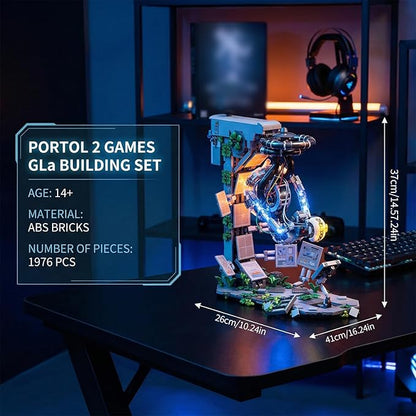 Portol 2 Games GLa Building Set for Adults Ideas Mechanical Robot Engine Model Building Kit with Light &amp Motor Cool Collectible Games Fans Gift (1976 Pcs)