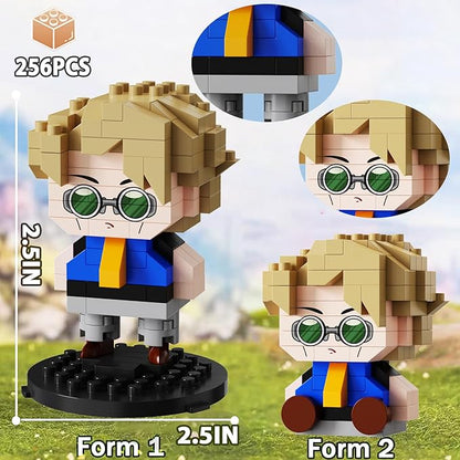 5 JJK Jujutsu Battle Figures Building Blocks Set 2IN1 Sitting&ampStanding Cute Popular Spell Kaisen Characters Brick Micro Headz Japanese Manga Merch Ideal Valentine's Day Gift for Adult Teen 961PC