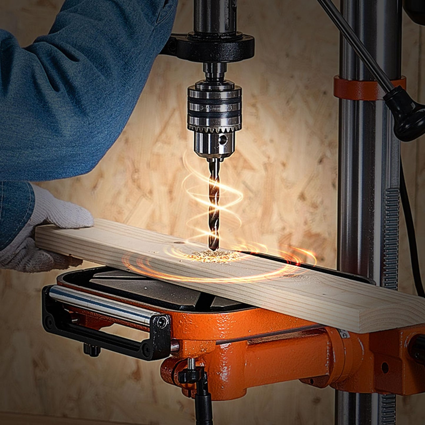 VEVOR 12 in Benchtop Drill Press, 5 Amp 120V, Variable Speed Cast Iron Bench Drill Press, 12 in Swing Distance 0-45° Tiltling Worktable with Laser Work Light, Tabletop Drilling Machine for Wood Metal