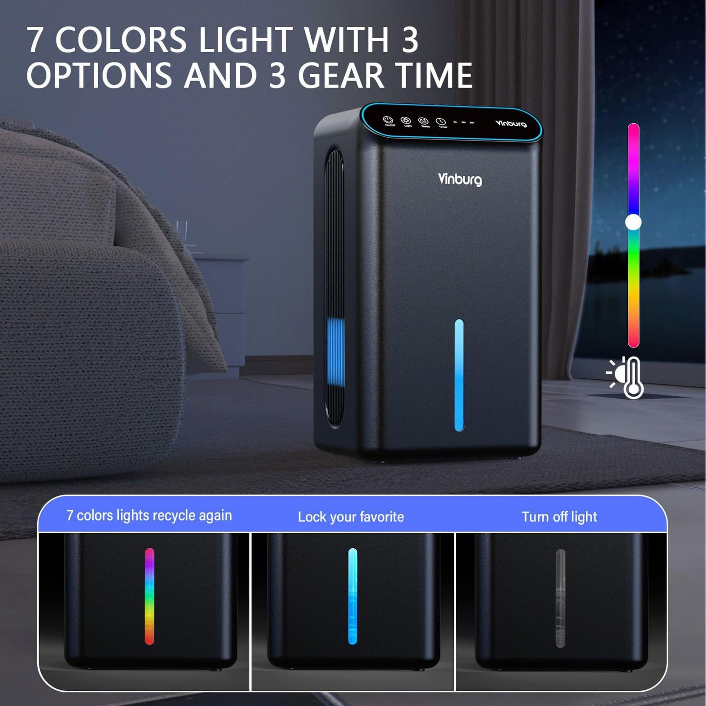 Dehumidifier for Basement (85 OZ, 800 sq ft) Quiet Dehumidifiers for Home, Auto Shut-Off, Sleep Mode, 3 Gear Timer(8H,16H,24H), Small Dehumidifier for Bedroom, Bathroom with Drain Hose(Dark Black)