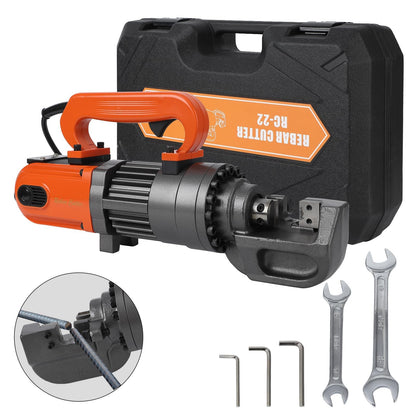Electric Hydraulic Rebar Cutter Tool, 1350W 110V, Cutting up to 7/8 Inch #7 4-22mm Rebar, Steel, with Blades, Cutting Speed 3.5-4.0S, Concrete Construction Tools Heavy Duty (1350W RC-22)