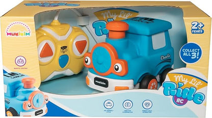 MUKIKIM My Little Ride - Charlie The Train. Your Child's First Remote Control Car. Safe &amp Durable for Ages 2+ Toddlers/Young Kids. Cartoon RC Car with Disassemble Soft Shell &amp Crash-Resistant