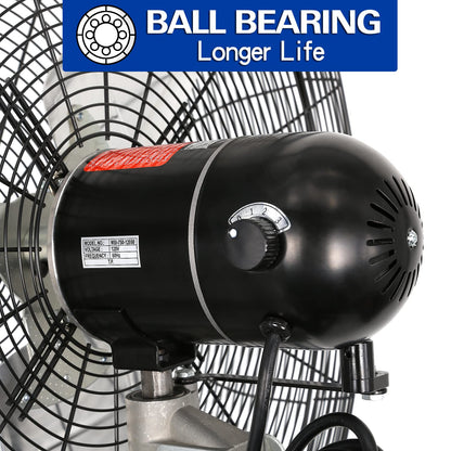 BILT HARD 8900 CFM 30" High-Velocity Industrial Pedestal Fan, 3-Speed Heavy Duty Industrial Standing Fan with Metal Aluminum Blades and Adjustable Height, Idea for Commercial, Shop, and Garage, 2 Pack