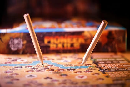 Pioneer Rails Base Game by Dranda Games Strategy Board Game for 1 to 80 Players and Ages 12+