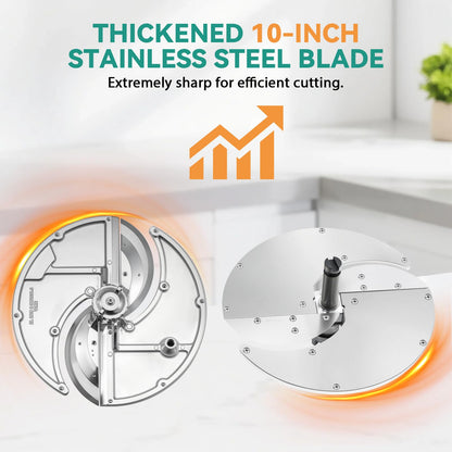 Newhai Commercial Deli Food Slicer Automatic Cooked Pork Beef Cutter Electric Vegetable & Fruit Slicing Machine 0-10mm Thickness Adjustable Commercial Block Cheese Cutter for Lunch Meat Ham Sauage