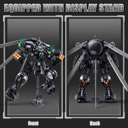 HIGH GODO Armed Mech Robot Transforming Building Blocks Set for AdultsCity Warrior Justice Hero Soldier Mech Model Building Kit Cool Creative Robots Toys Gift for Teens 545 Pieces