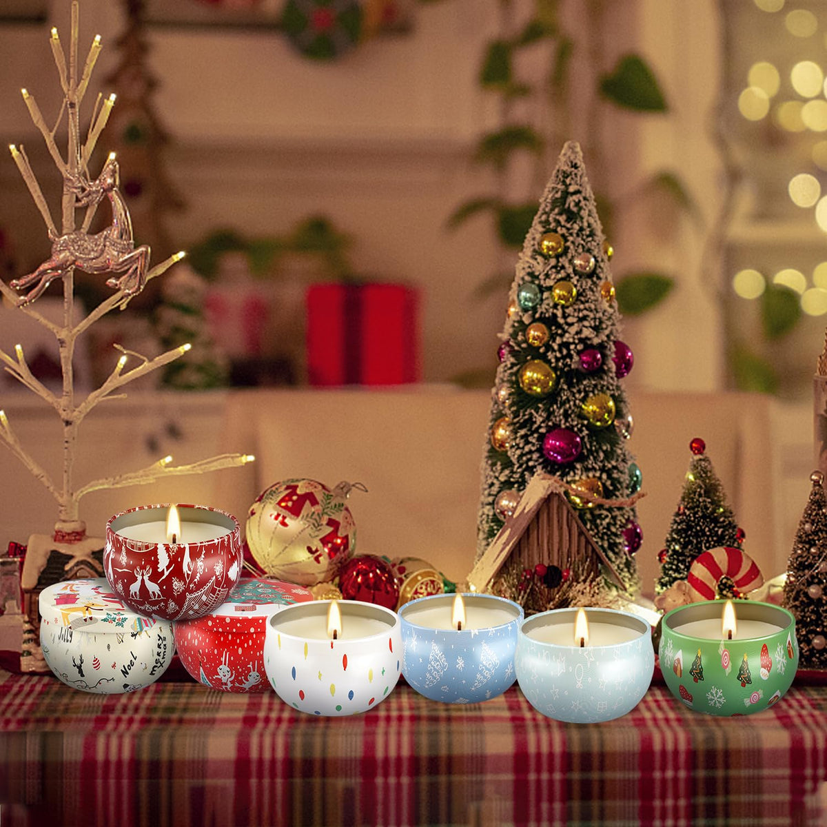 24 Pack Christmas Advent Scented Candles Gift - Aromatherapy Candle, 2.5oz Natural Soy Wax with Long Lasting Burn Time, Perfect for Christmas Countdown, Thanksgiving Gifts for Women & Home Decor