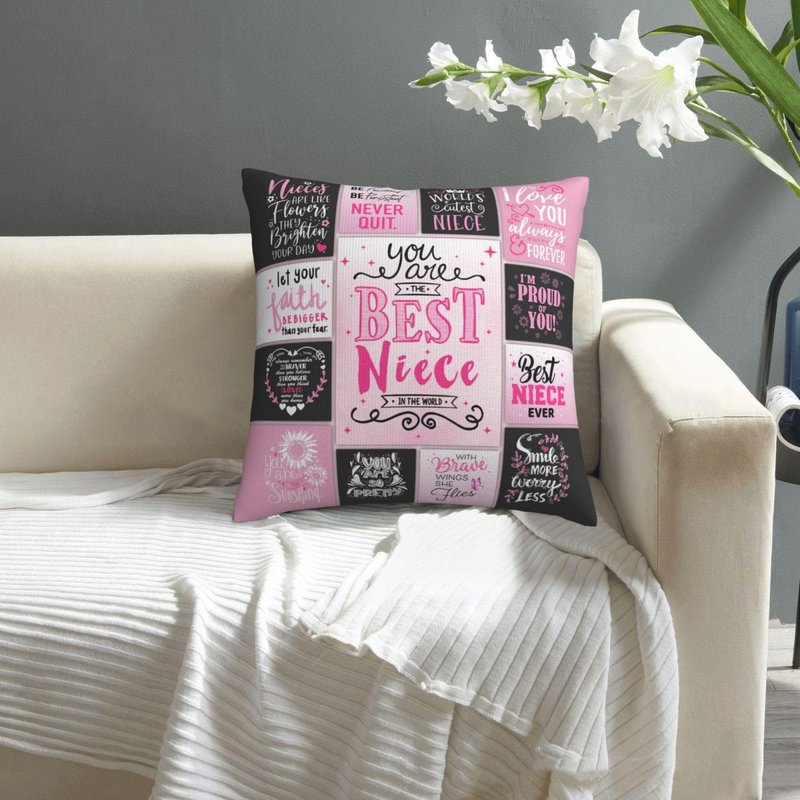 Niece Gifts from Auntie, 2026 Graduation Gifts for Niece from Aunt, to My Nieces Gift from Uncle Auntie, Best Birthday/Graduation Gifts for Nieces Adult from Aunts Pillowcases 18" x 18"