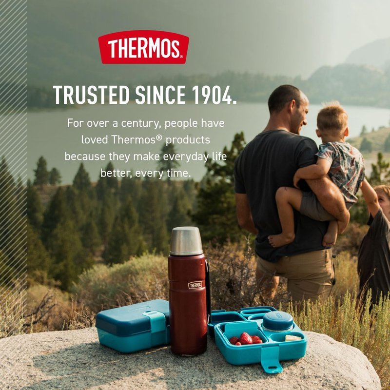 THERMOS Stainless King Vacuum-Insulated Beverage Bottle, 40 Ounce, Army Green