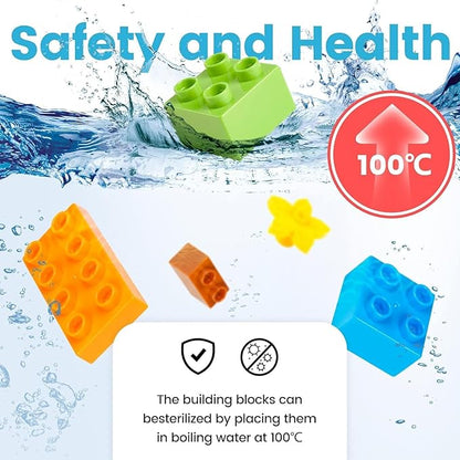 240 Piece Large Building Blocks for Toddlers 3 and up Classic Building Bricks Set for Kids of All Ages Compatible with Duplos and Most Brands