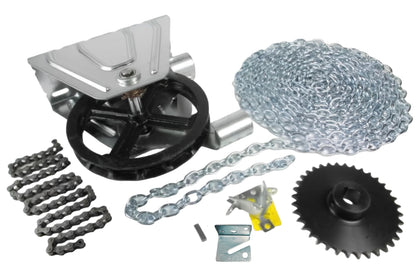 Garage Door Chain Hoist Replacement Kit Model 2000R 4:1 Reduction Wall Mount (1 Inch Shaft) - Fix and Repair Garage Opener Hardware Parts Set