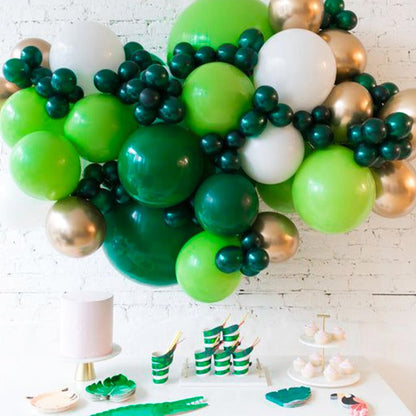 PartyWoo Dark Green Balloons 100 pcs Different Sizes of 36 18 12 10 5 Inch Hunter Emerald Forest Green Balloon Arch Kit Garland for Graduation Christmas Jungle Birthday Party Decorations Green-Y56