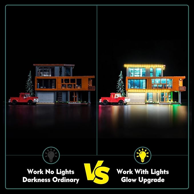 Light kit Compatible with Lego Twilight The Cullen House - No Model Only Light LED Lighting Accessories Compatible with Lego The Twilight Zone. Karen's House 21354 (RC Version)