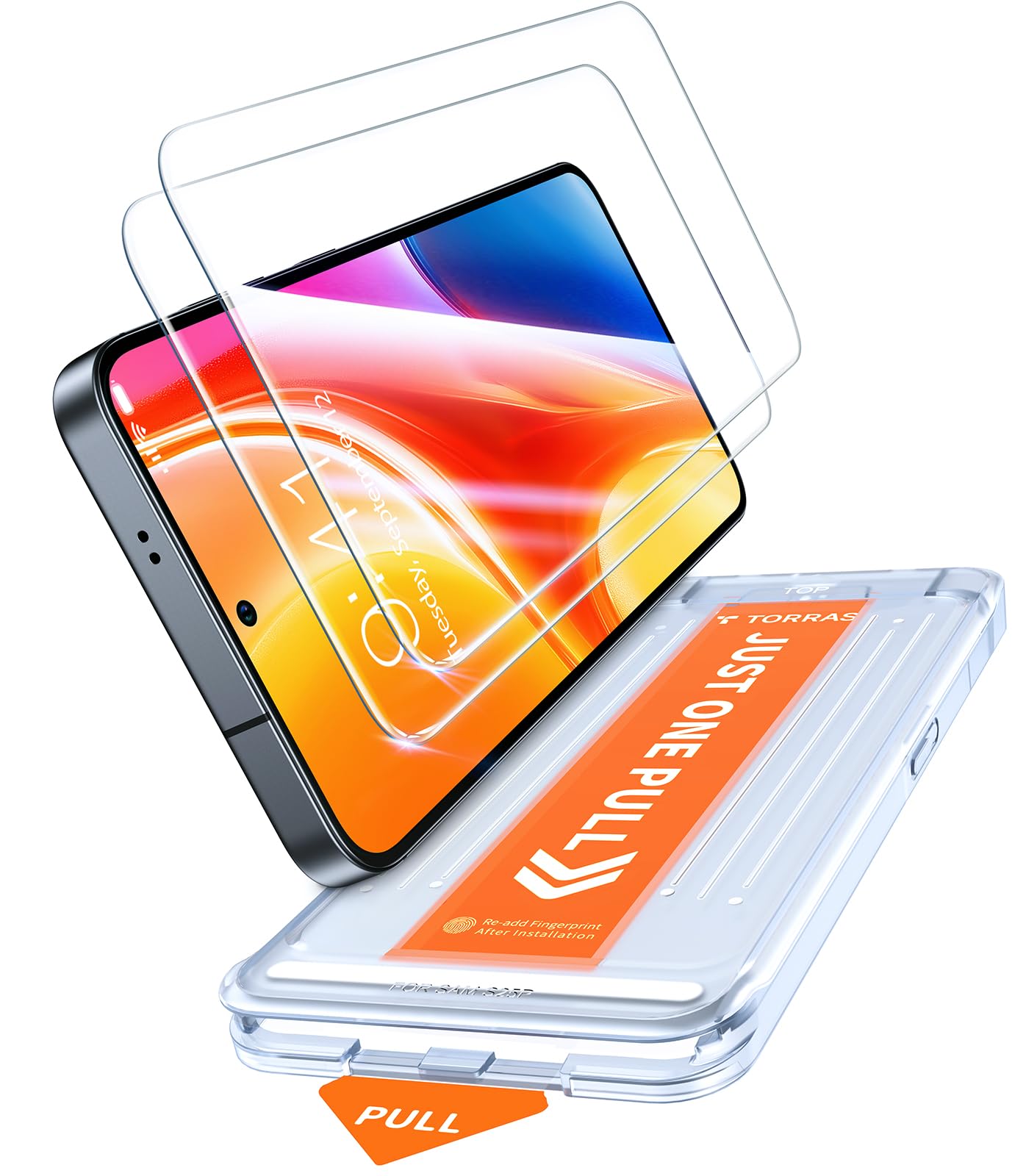TORRAS Top-Notch Aerospace Glass for Samsung Galaxy S24 Ultra Screen Protector [12Ft Military-Grade Shatterproof] Anti-Scratch Tempered Glass Full Coverage Fit Screen Protector S24 Ultra 6.8" 2-Pack