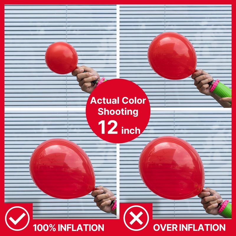 PartyWoo Red Balloons, 100 pcs Matte Balloons Different Sizes Pack of 36 Inch 18 Inch 12 Inch 10 Inch 5 Inch Latex Balloons for Balloon Garland or Balloon Arch as Party Decorations, Red-Y57