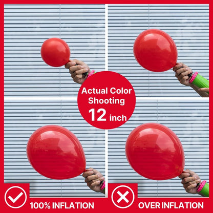 PartyWoo Red Balloons, 100 pcs Matte Balloons Different Sizes Pack of 36 Inch 18 Inch 12 Inch 10 Inch 5 Inch Latex Balloons for Balloon Garland or Balloon Arch as Party Decorations, Red-Y57
