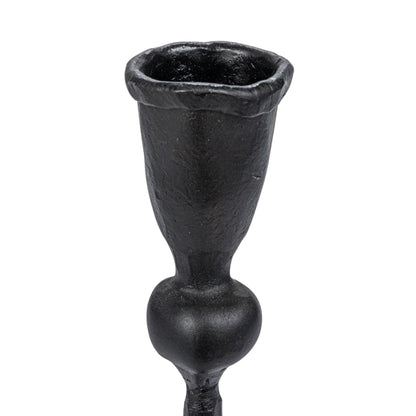 Creative Co-Op Decorative Hand-Forged Metal Taper Holder, Black