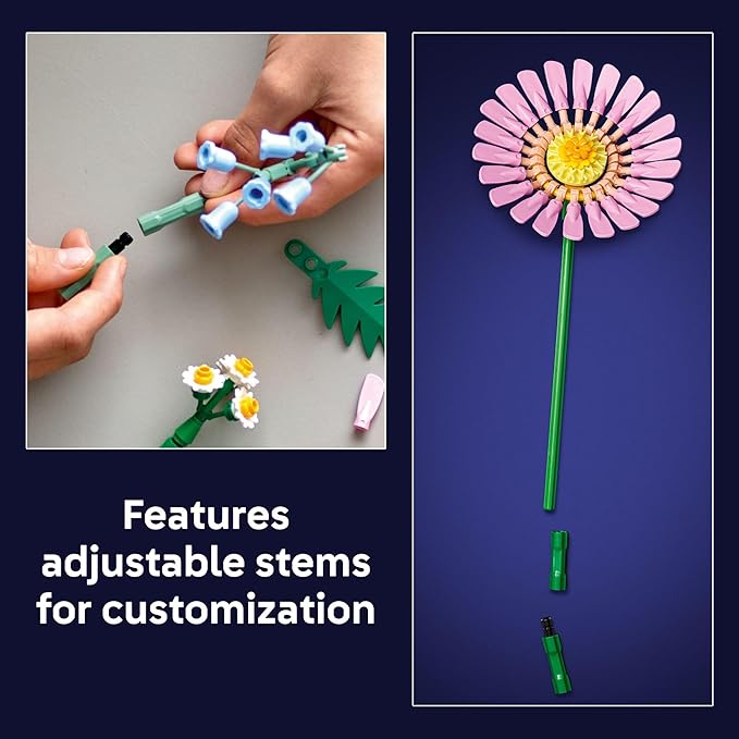 LEGO Botanicals Petite Sunny Bouquet Building Toy - DIY Floral Arrangement for Girls &amp Boys Ages 9+ - Gift for Birthdays - Bedroom Desk Home Decor - 10347