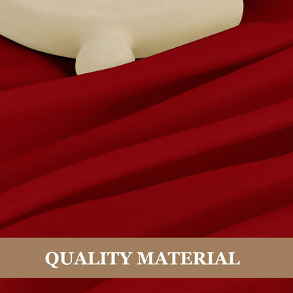 Fitable 6 Pack Red Tablecloths for Round Tables - 108 Inches in Diameter - Stain Resistant and Washable Table Clothes, Polyester Fabric Table Covers for Wedding, Party, Banquet, Formal Events