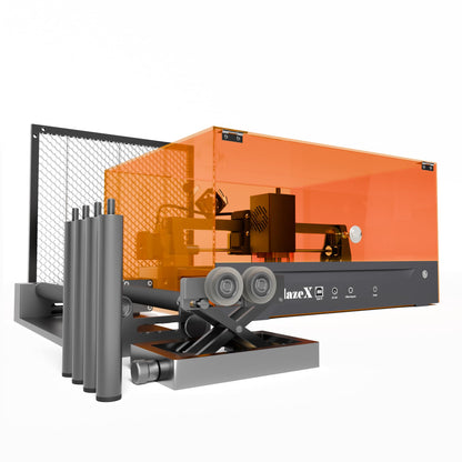 BlazeX M3 10W Laser Engraver Machine with Rotary Roller and Risers Kit, Honeycomb, Enclosure, Engraving Materials, Class 1